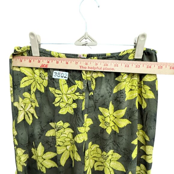 VTG Victoria's Secret Tropical Lounge Pajama Pants Sleepwear Medium Green - Picture 6 of 9
